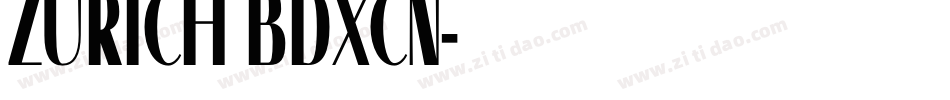 ZURICH BDXCN字体转换